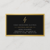 Luxury Gold Black Electrical Services Visitenkarte (Vorderseite)