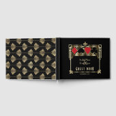 Luxury Gold Black Gatsby Roaring 20er Hochzeit Gästebuch (Voll)