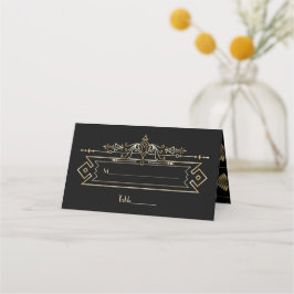 Luxury Gold Black Great Gatsby Roaring 20er Hochze Platzkarte