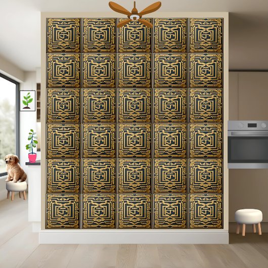 Luxury Gold Black Greece Wall Floor Küche Fliese