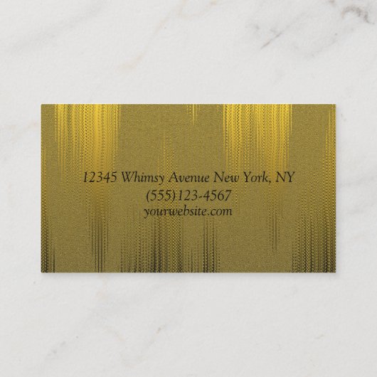 Luxury Gold & Black Hair Stylist Salon Scheren Visitenkarte (Rückseite)