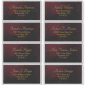 Luxury Gold Black Wedding Guest Address Label (Vorderseite)