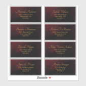 Luxury Gold Black Wedding Guest Address Label (Blatt)