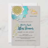 Luxury Gold & Blue Ramadan Iftar Invitation Einladung (Vorderseite)