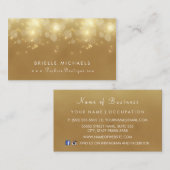Luxury Gold Bokeh Glamour Boutique Visitenkarte (Vorne/Hinten)