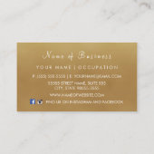Luxury Gold Bokeh Glamour Boutique Visitenkarte (Rückseite)