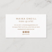 Luxury Gold Bokeh Glitzer Social Media Visitenkarte (Rückseite)