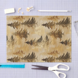 Luxury Gold & Bronze Metallic Christmas Tree Seidenpapier