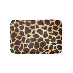 Luxury Gold Brown Giraffe Tierdruckmuster Badematte