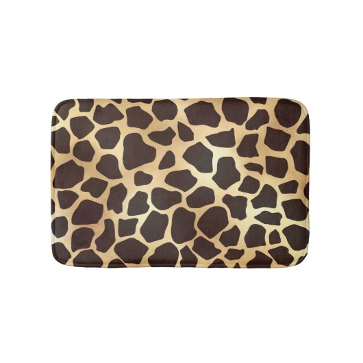 Luxury Gold Brown Giraffe Tierdruckmuster Badematte (Vorderseite)