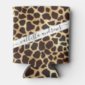 Luxury Gold Brown Giraffe Tierdruckmuster Dosenkühler (Vorderseite)
