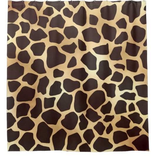 Luxury Gold Brown Giraffe Tierdruckmuster Duschvorhang (Vorderseite)