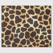 Luxury Gold Brown Giraffe Tierdruckmuster Geschenkpapier (Flach)