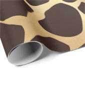 Luxury Gold Brown Giraffe Tierdruckmuster Geschenkpapier (Rolleneckpunkt)