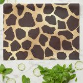 Luxury Gold Brown Giraffe Tierdruckmuster Geschirrtuch (Gefaltet)