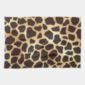 Luxury Gold Brown Giraffe Tierdruckmuster Geschirrtuch (Horizontal)