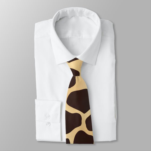 Luxury Gold Brown Giraffe Tierdruckmuster Krawatte (Gebunden)