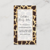 Luxury Gold Brown Giraffe Tierdruckmuster Rabattkarte (Rückseite)
