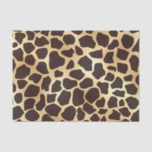 Luxury Gold Brown Giraffe Tierdruckmuster Seidenpapier