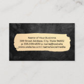 Luxury Gold Brushed | Schwarze Textur Visitenkarte (Rückseite)