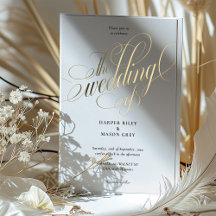 Luxury Gold Calligraphy Wedding Elegant Script