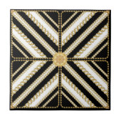 Luxury Gold Chain and Pearl Elegant Baroque design Fliese (Vorderseite)