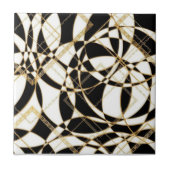 Luxury Gold Chains and Geometric Circles Fliese (Vorderseite)