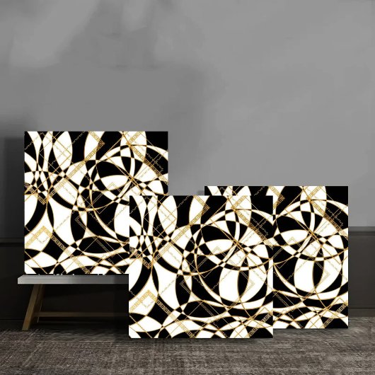 Luxury Gold Chains and Geometric Circles Fliese