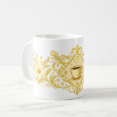 Luxury Gold Coffee Mug: Royal Ornamentation Kaffeetasse (Vorderseite Links)
