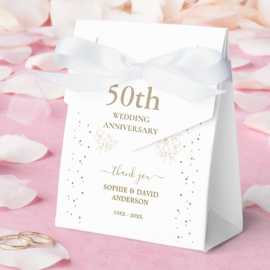 Luxury Gold Confetti 50. Hochzeitstag Geschenkschachtel (Hochzeit)