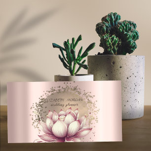 Luxury Gold Confetti Glitzer Lotus Metallic Visitenkarte