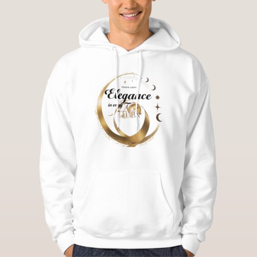 Luxury Gold Confetti Milestone Celebration Pullove Hoodie (Vorderseite)