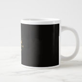 Luxury Gold Crescent Eid Mubarak Mug – Modern Isla Jumbo-Tasse (Rechts)