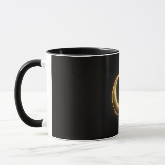 Luxury Gold Crescent Eid Mubarak Mug – Modern Isla Tasse (Links)