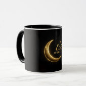 Luxury Gold Crescent Eid Mubarak Mug – Modern Isla Tasse (Vorderseite Links)