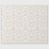 Luxury Gold Damask Seamless  Geschenkpapier (Flach)