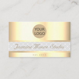 Luxury Gold Effect Custom Logodienste - Öffnungsze Visitenkarte