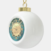 Luxury Gold Elegant Diamonds 50. Hochzeit Keramik Kugel-Ornament (Rechts)