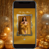 Luxury Gold Elegant Prom Send-Off Invitation Einladung