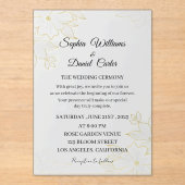 Luxury Gold Embossed Wedding Invitation Acryleinladungen (Vorderseite)