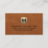 Luxury Gold Erstmalige Logo-Leder Visitenkarte (Vorderseite)