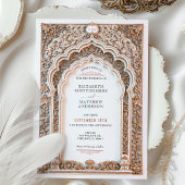 Luxury Gold Filigree Wedding Verziert Arch Einladung