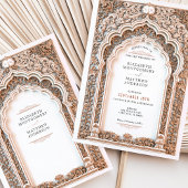 Luxury Gold Filigree Wedding Verziert Arch Einladung