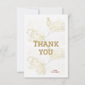 Luxury Gold Floral Dankeschön Karte für Kauf App (Vorderseite)