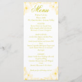 Luxury Gold Floral Wedding Card Menükarte (Vorderseite)