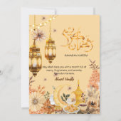 Luxury Gold flowwer Ramadan iftar invitation Einladung (Rückseite)