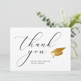 Luxury Gold Foil Abschluss fügt Ihr Foto hinzu Dankeskarte