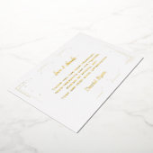 Luxury GOLD FOIL Bestätigung Danke Karte (Gedreht)