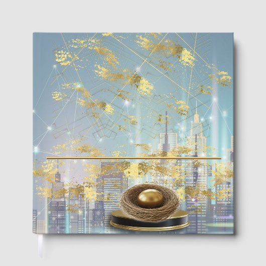  Luxury Gold Foil Easter Guest Book Gästebuch (Vorderseite)