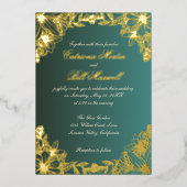 Luxury Gold Foil Floral Wedding Einladung (Vorderseite)